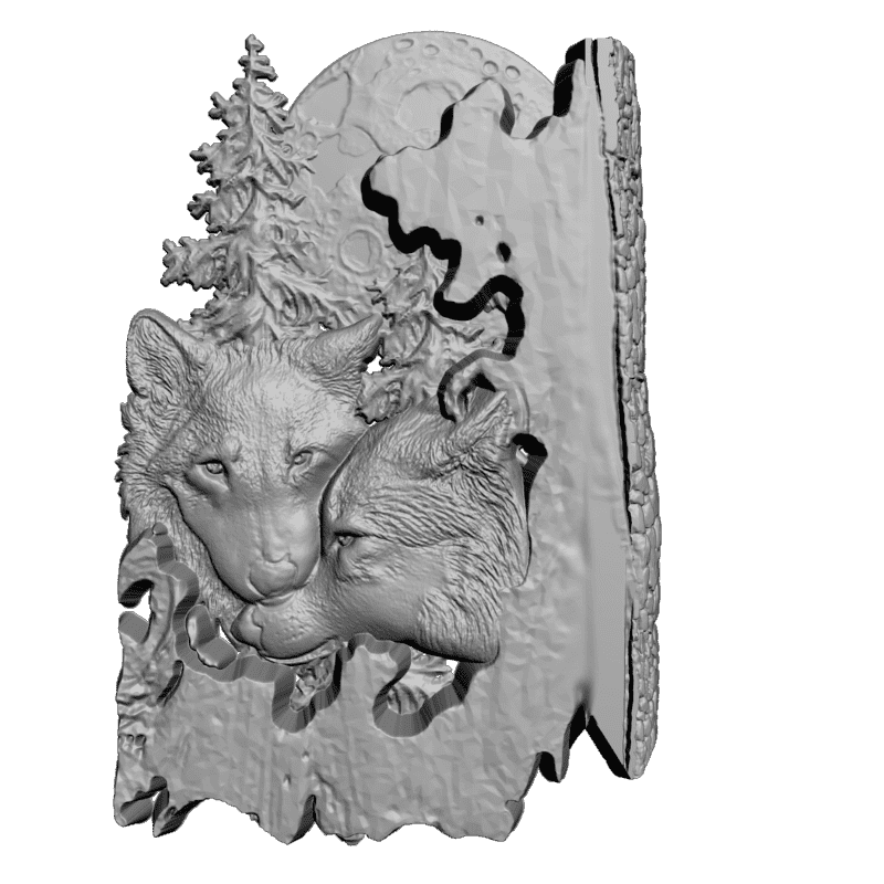 картинка Волки D12-408 3D-STL.COM