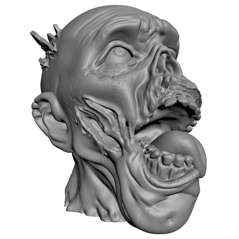 картинка Голова зомби L5-090 3D-STL.COM