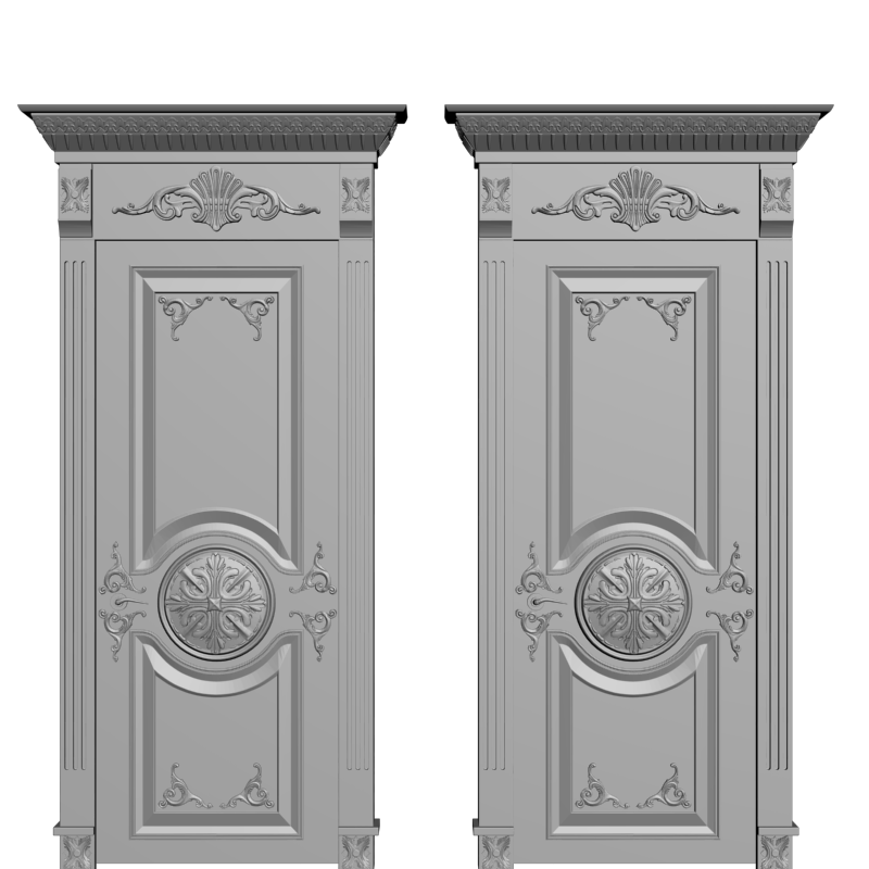 картинка Двери резные в окладке H3-088 3D-STL.COM