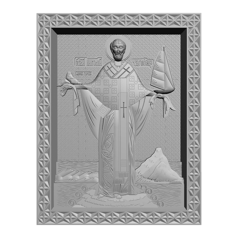картинка Святой Николай Чудотворец V3-232 3D-STL.COM