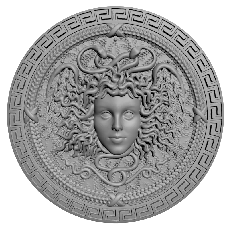 картинка Медальон Медузы Персея RY6-063 3D-STL.COM