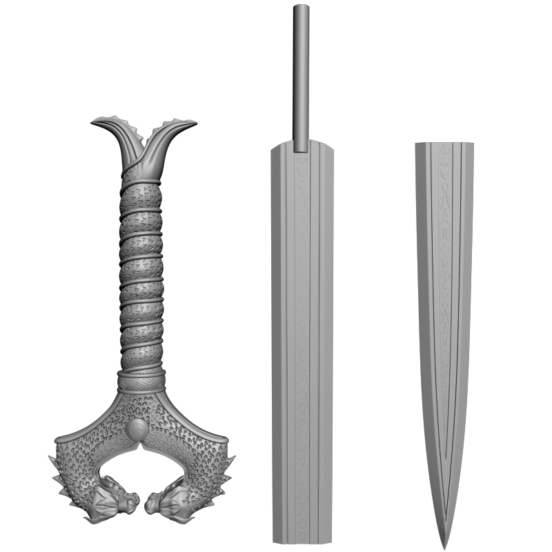 картинка Меч с драконами PI1-393 3D-STL.COM