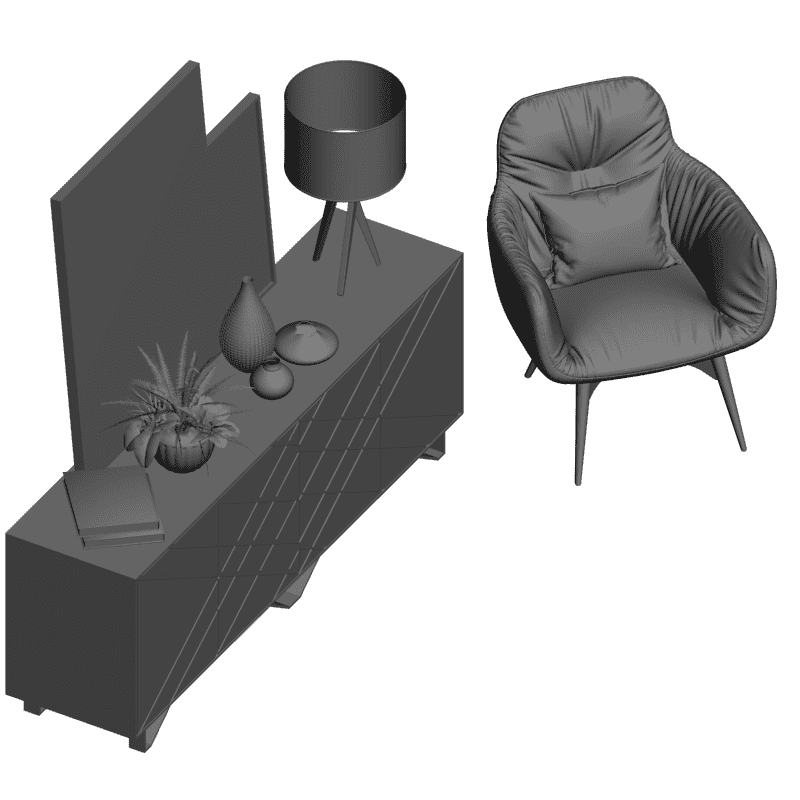 картинка Набор мебели M13-015 3D-STL.COM