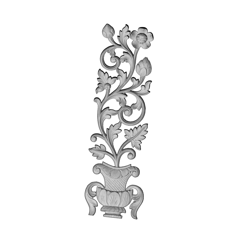 картинка Накладка рамная Цветы D10-417 3D-STL.COM