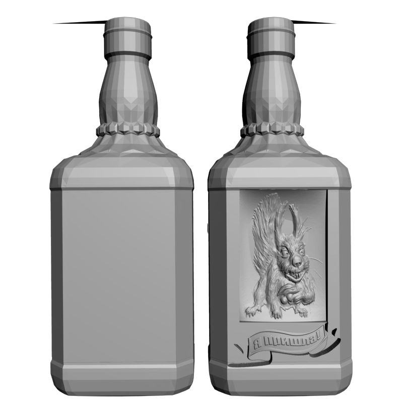 картинка Бутылка две половинки H5-138 3D-STL.COM