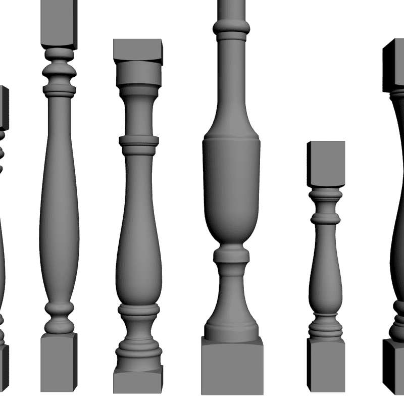 картинка Набор балясин D2-074 3D-STL.COM