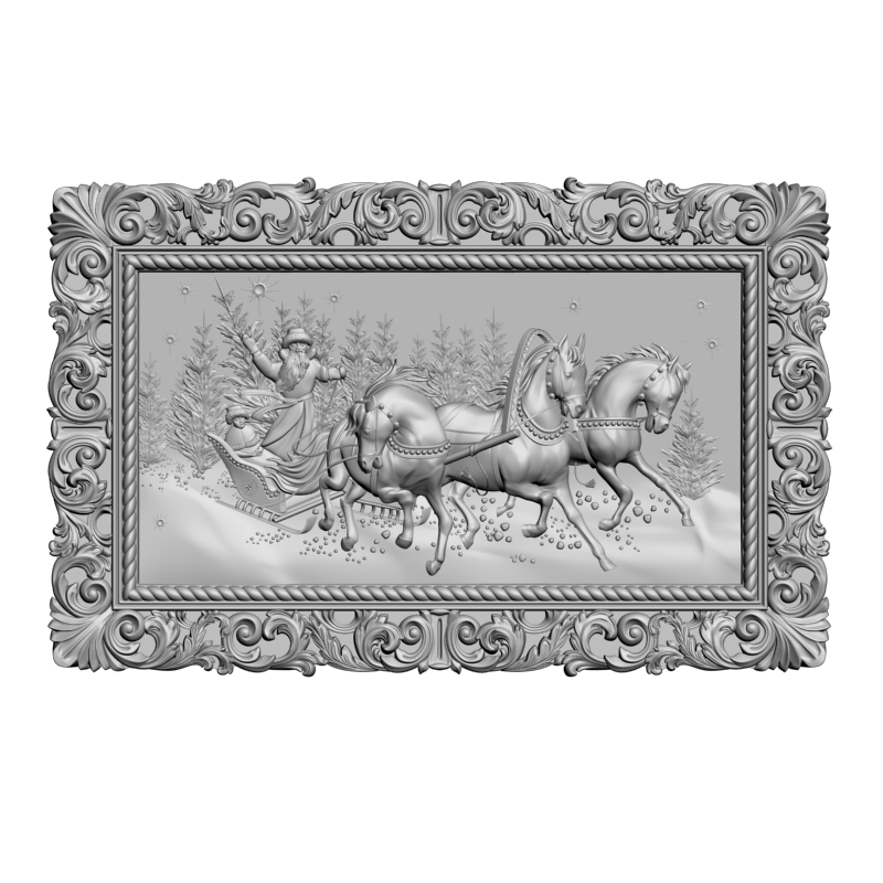 картинка С Новым Годом D12-789 3D-STL.COM