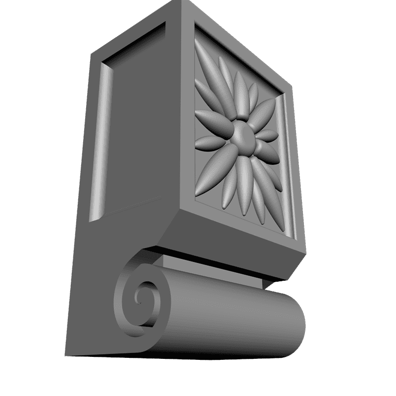 картинка Кронштейн резной D9-085 3D-STL.COM