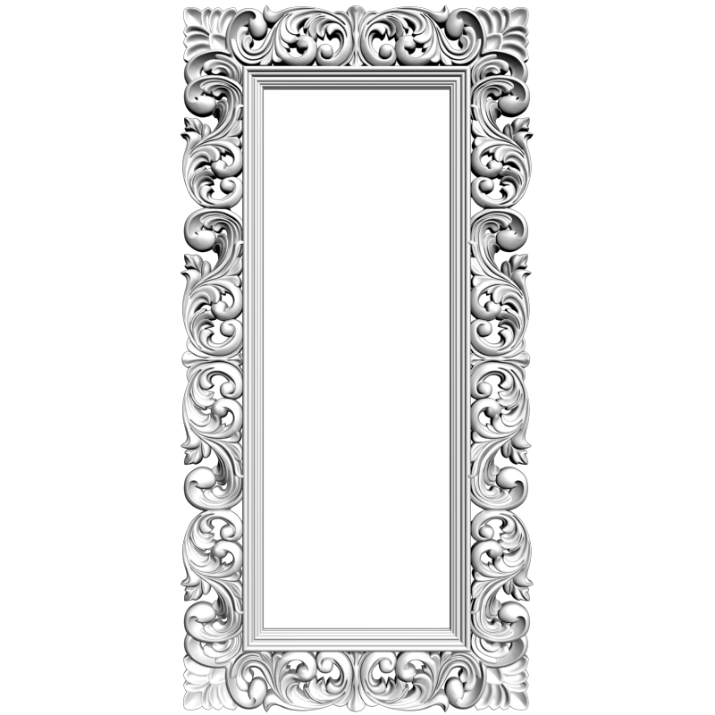 картинка Рама прямоугольная резная D14-385 3D-STL.COM