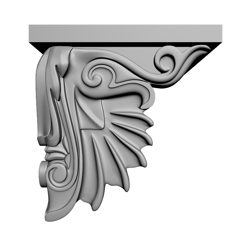 картинка Кронштейн резной D9-090 3D-STL.COM