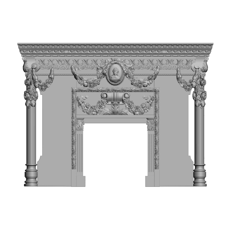 картинка Камин Набор 24 файла H4-028 3D-STL.COM