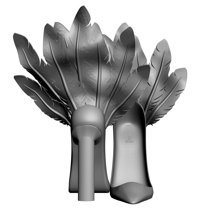 картинка Женская обувь с перьями P4-302 3D-STL.COM