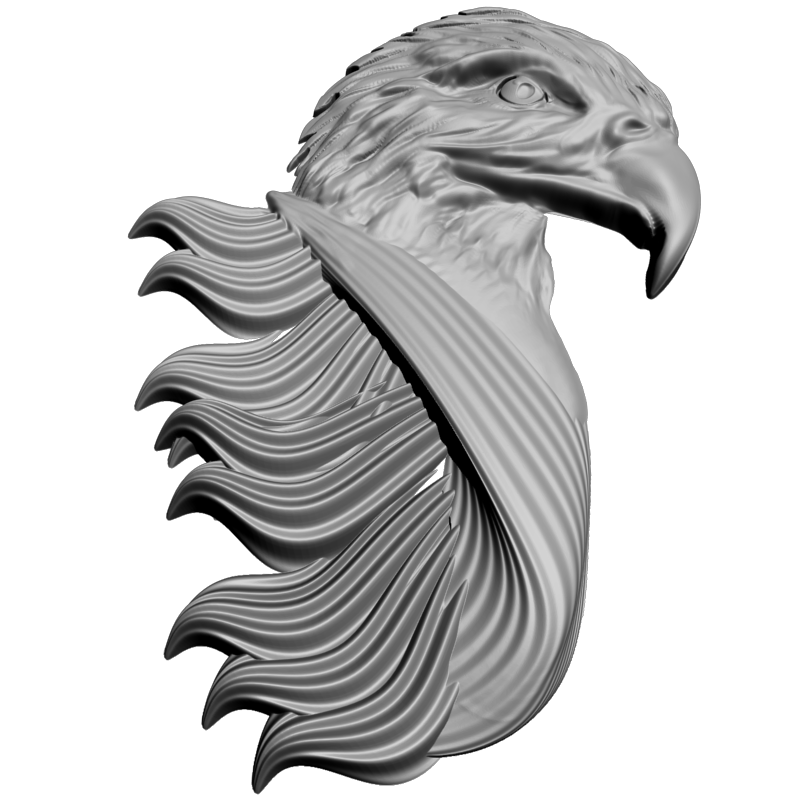 картинка Голова орла F3-074 3D-STL.COM