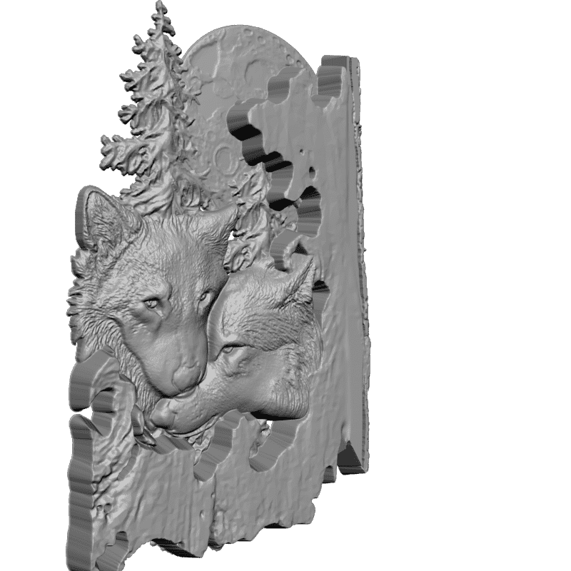 картинка Волки D12-408 3D-STL.COM
