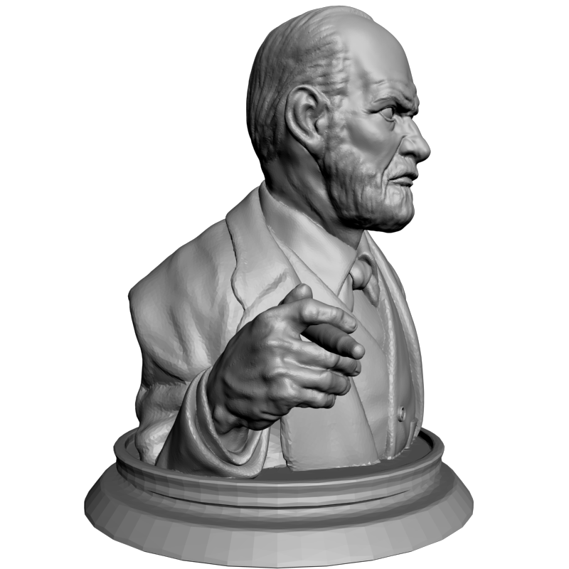 картинка бюст Зигмунда Фрейда L2-079 3D-STL.COM