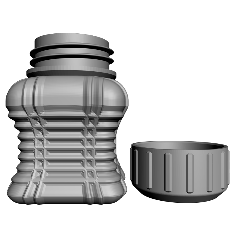 картинка Бутылка и Завинчивающаяся крышка H5-142 3D-STL.COM