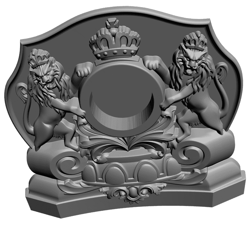 картинка Часы со львами P3-021 3D-STL.COM