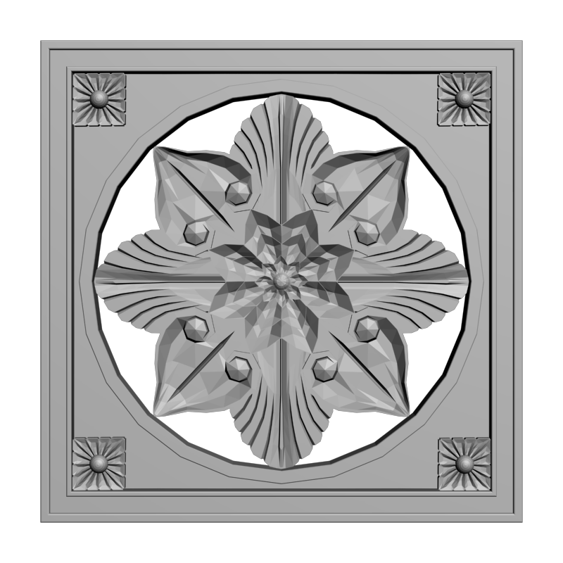 картинка Розетка резная D16-336 3D-STL.COM