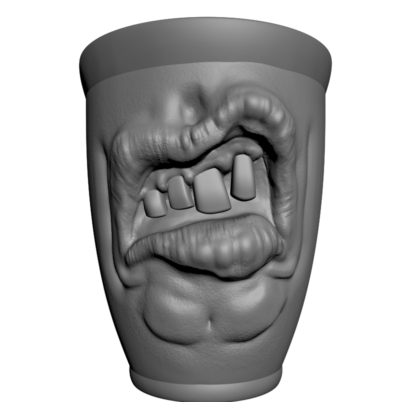 картинка Чаша с зубами H5-126 3D-STL.COM