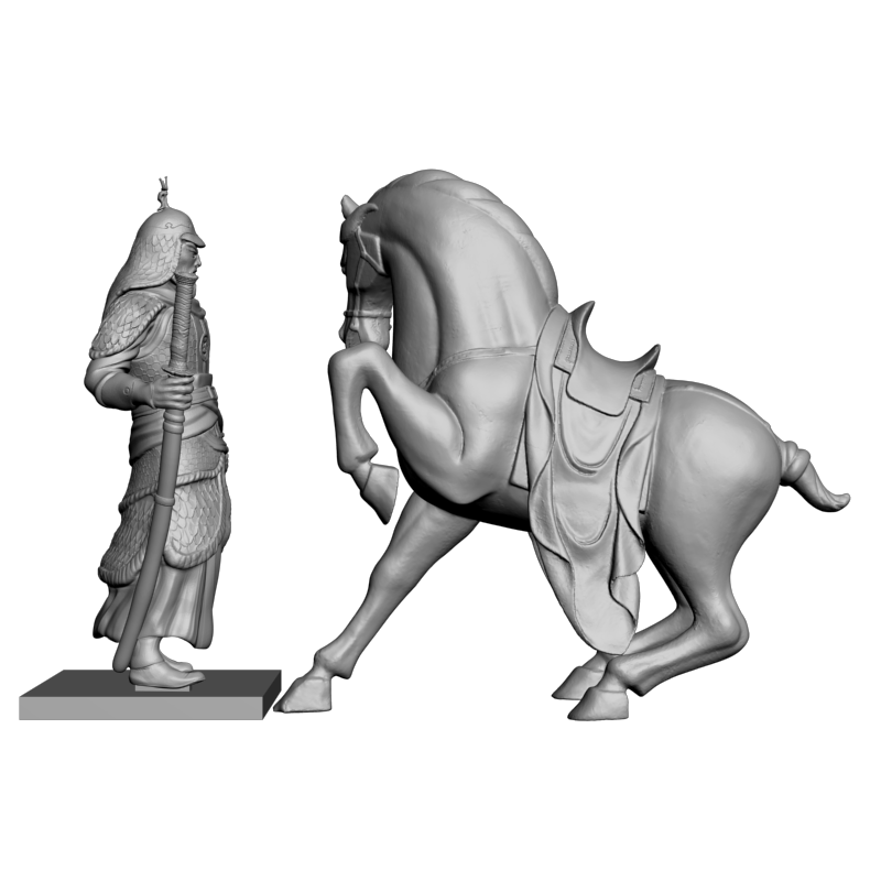 картинка Воин и боевой конь L3-286 3D-STL.COM