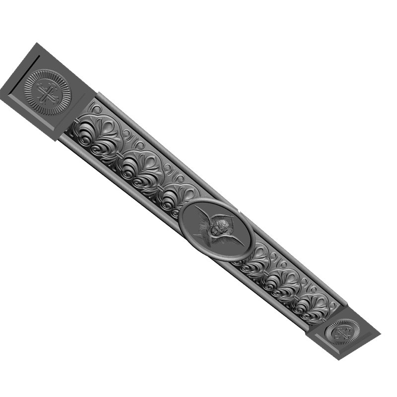 картинка Планка с ангелом и крестами V9-030 3D-STL.COM