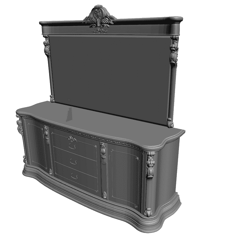 картинка Комод с зеркалом M2-007 3D-STL.COM