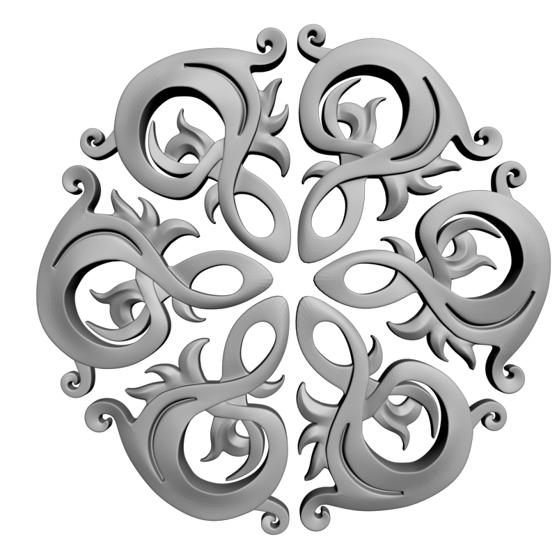 картинка Розетка резная D16-379 3D-STL.COM