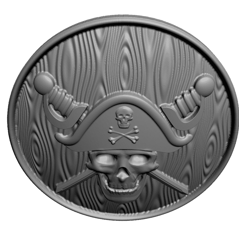 картинка Пиратский череп P4-147 3D-STL.COM