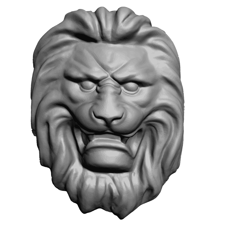 картинка Голова льва F1-079 3D-STL.COM