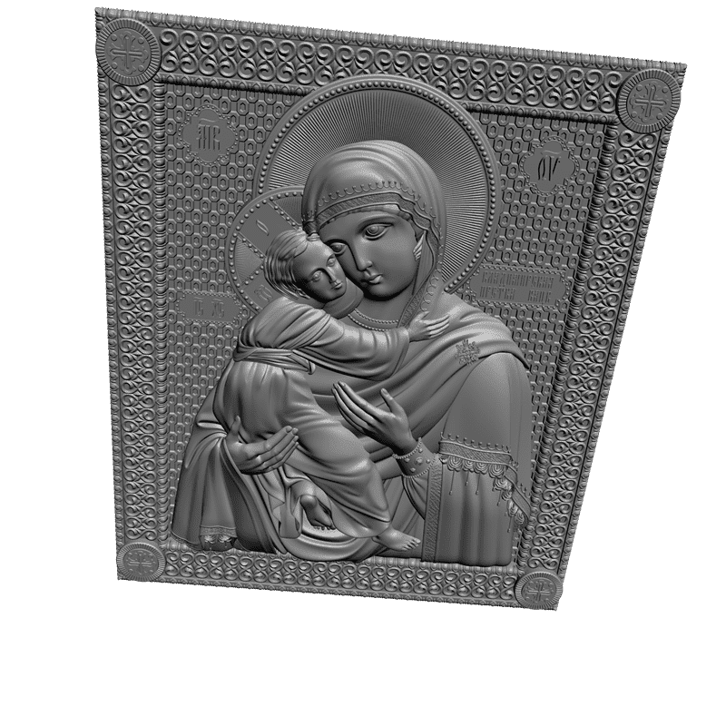 картинка Владимирская Богоматерь V3-246 3D-STL.COM