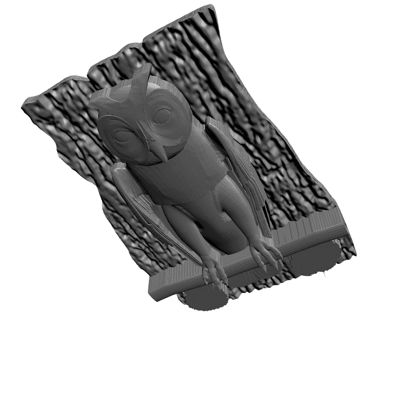 картинка Сова F3-005 3D-STL.COM