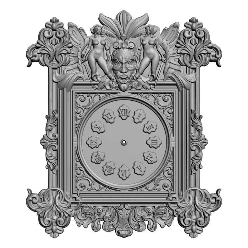 картинка Часы с девушками P3-136 3D-STL.COM