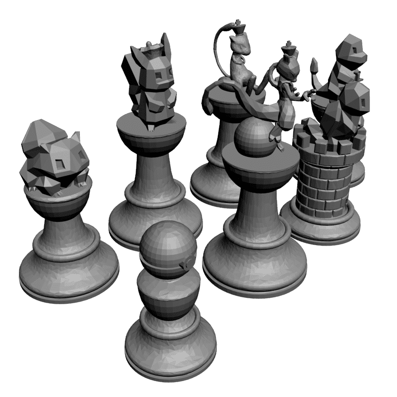 Шахматы Manopoulos 3d model