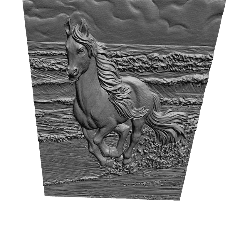 картинка Бегущая лошадь D12-088 3D-STL.COM