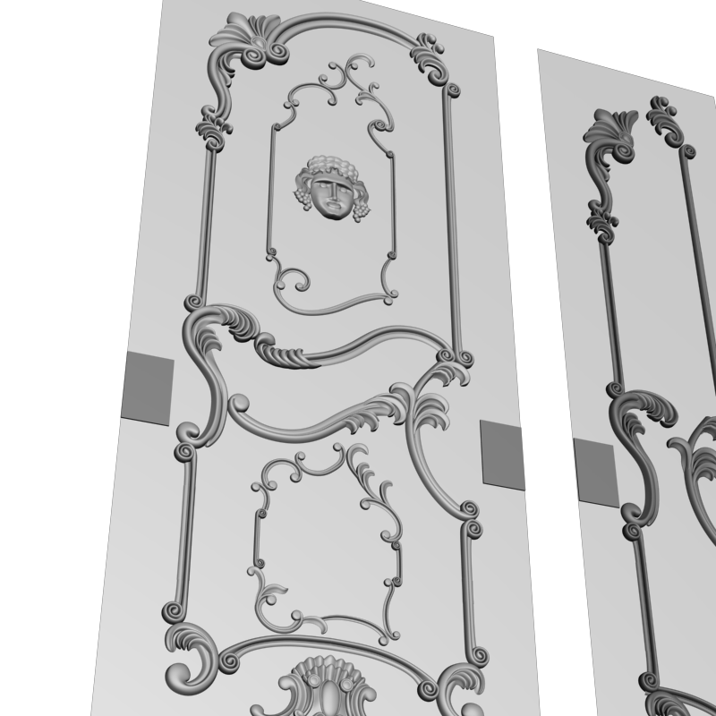 картинка Двери резные H3-085 3D-STL.COM