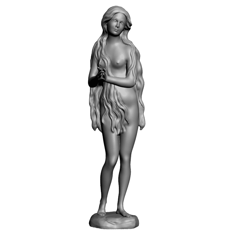 картинка Красивая девушка с длинными волосами L3-226 3D-STL.COM