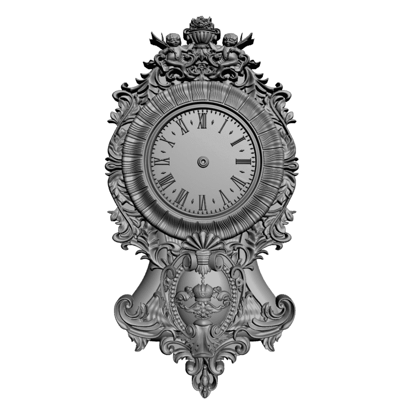 картинка Часы резные настенные P3-120 3D-STL.COM