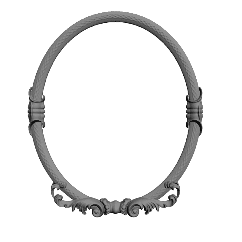 картинка Овальная рамка зеркала D14-340 3D-STL.COM