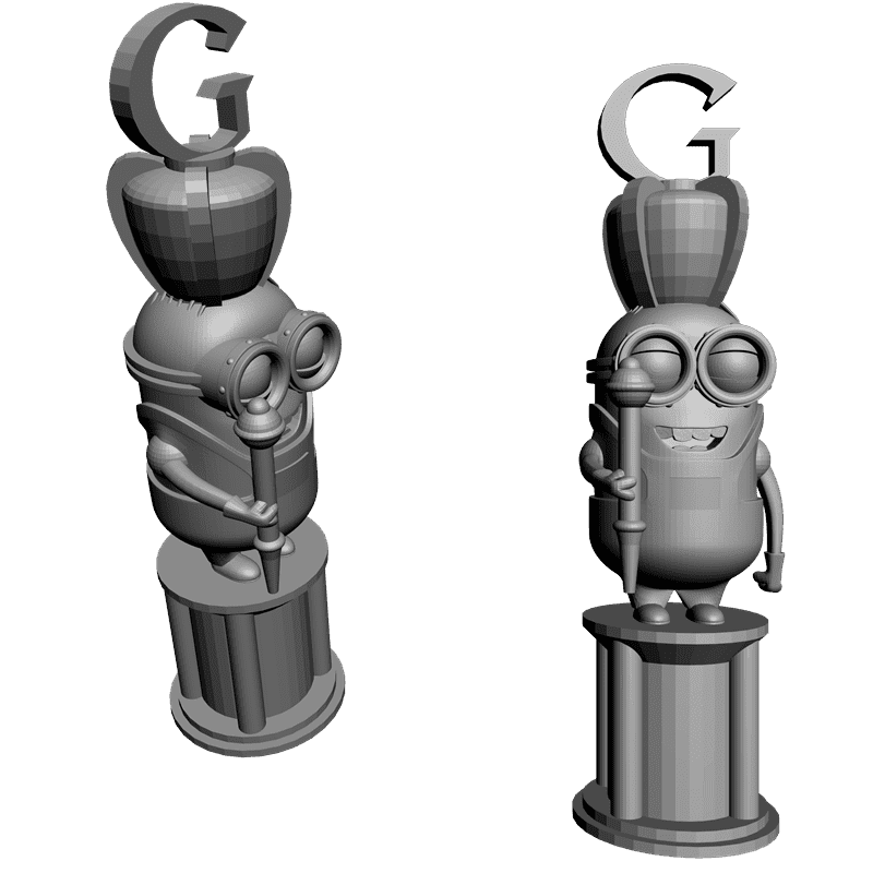 картинка Набор шахмат. Минионы PI3-112 3D-STL.COM
