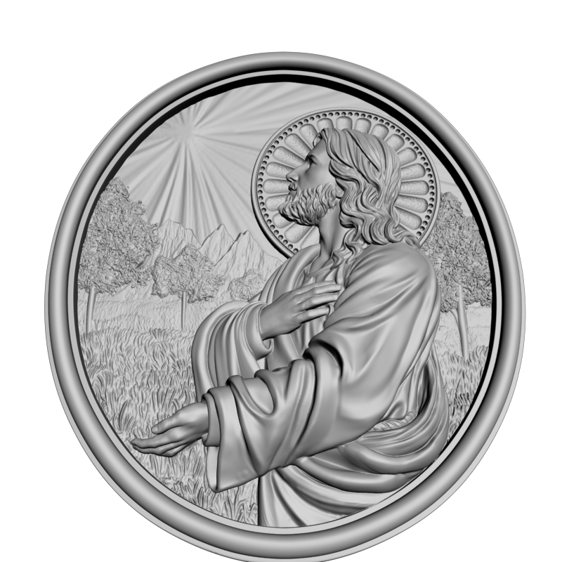 картинка Панно. Иисусова молитва D12-711 3D-STL.COM