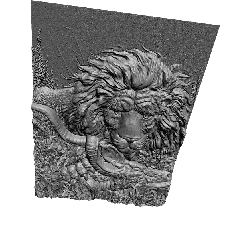 картинка Лев D12-067 3D-STL.COM