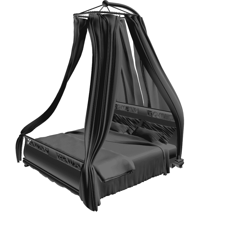 картинка Кровать с балдахином M4-116 3D-STL.COM