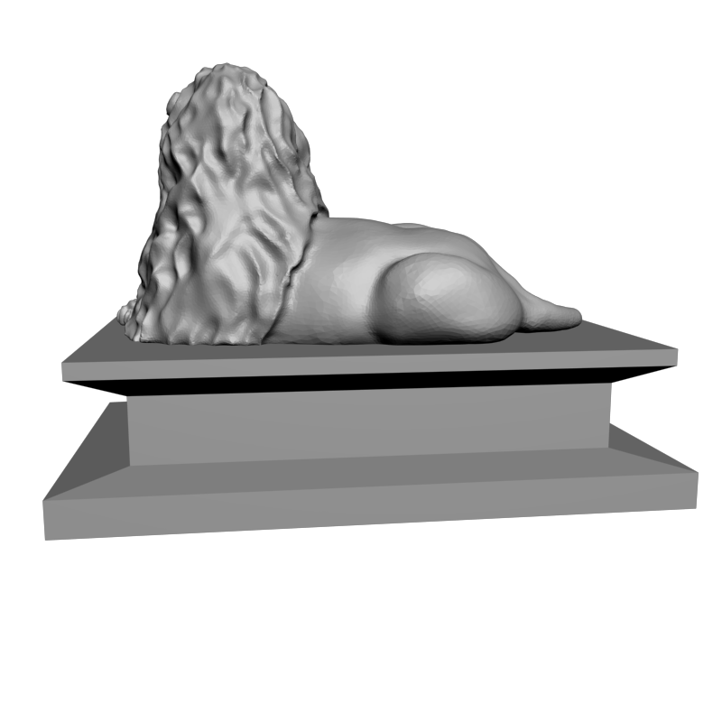 картинка Лев на постаменте F1-297 3D-STL.COM