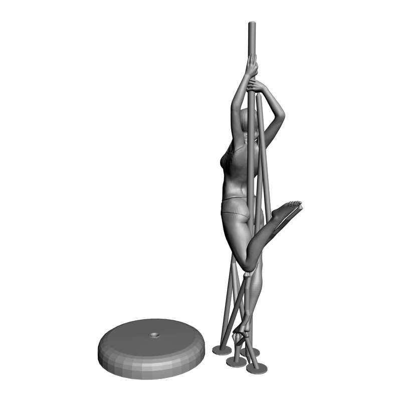 картинка Танцующая у шеста L3-396 3D-STL.COM