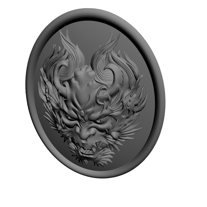 картинка Голова дракона D12-650 3D-STL.COM