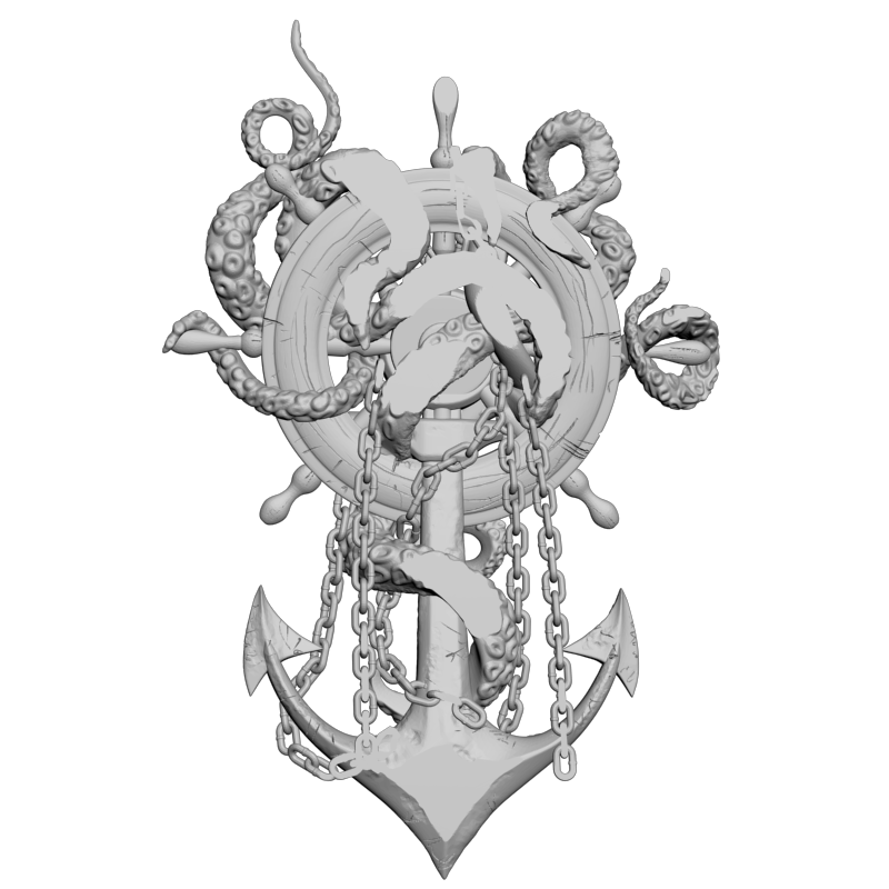 картинка Якорные осьминоги RY5-074 3D-STL.COM