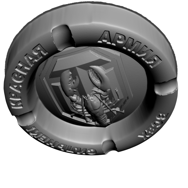картинка Пепельница Рак P4-474 3D-STL.COM