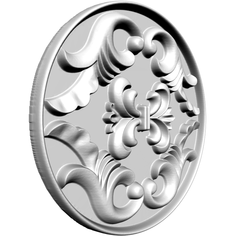картинка Розетка резная круглая D16-296 3D-STL.COM