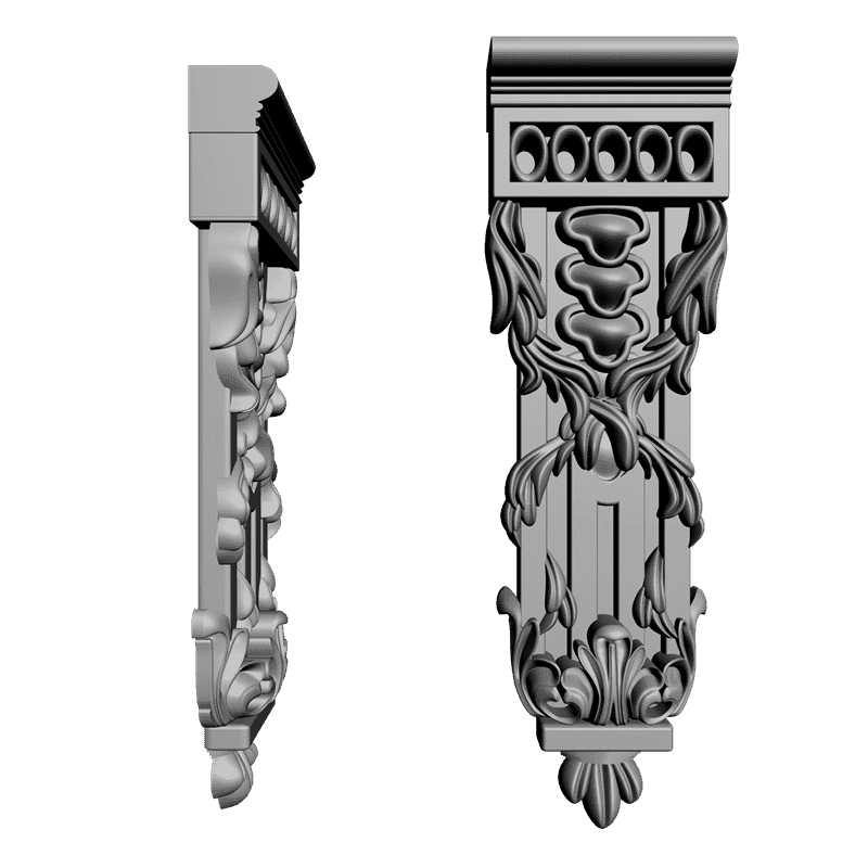 картинка Кронштейн резной D9-145 3D-STL.COM