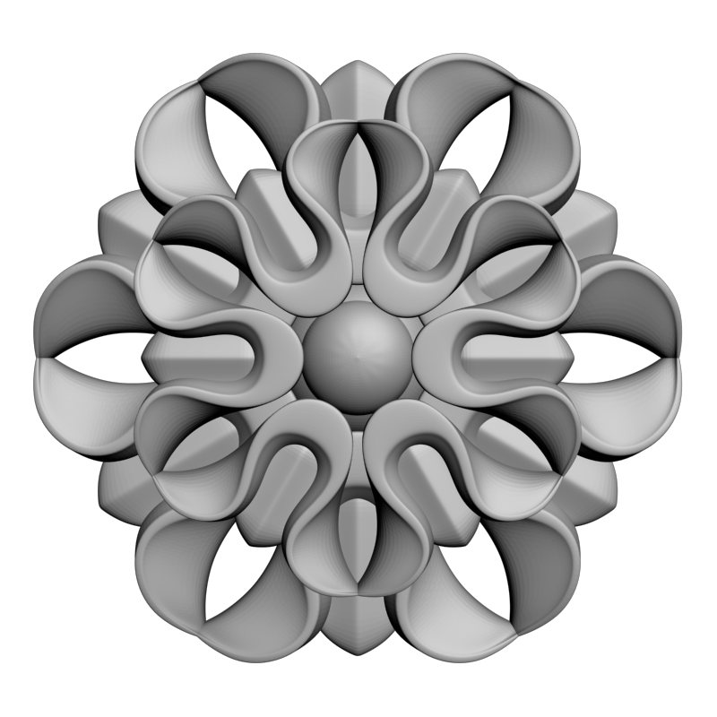 картинка Розетка резная D16-369 3D-STL.COM